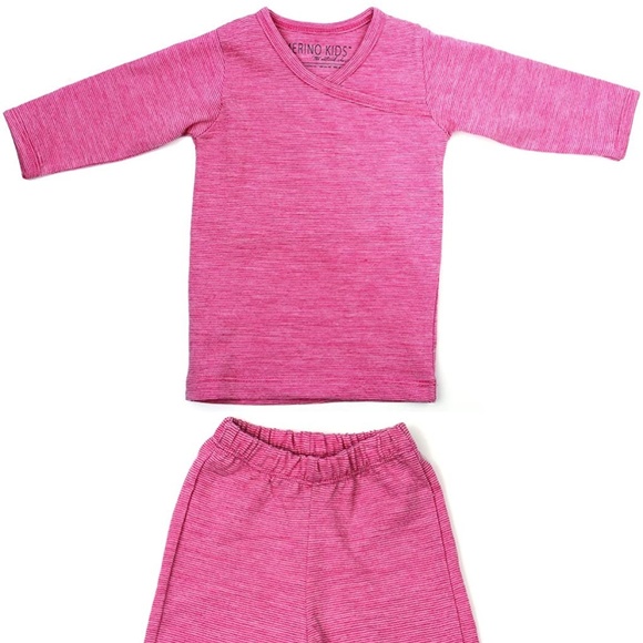Merino Kids Pyjamas, 3-4 Years, Raspberry *NEW - Picture 8 of 8